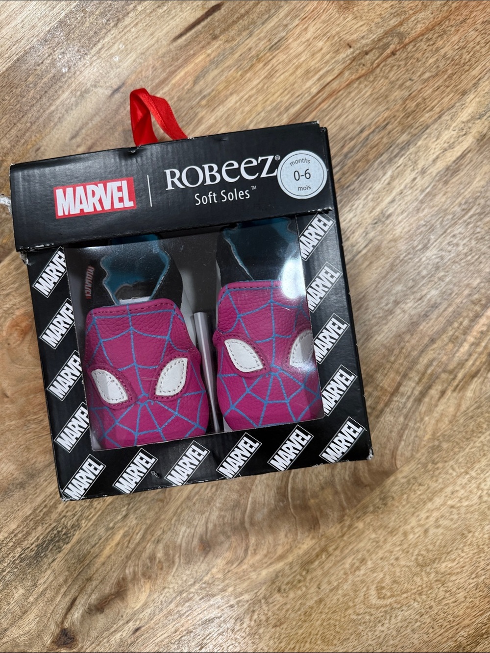 Robeez Spider-Man Magenta Soft Soles Baby Shoes